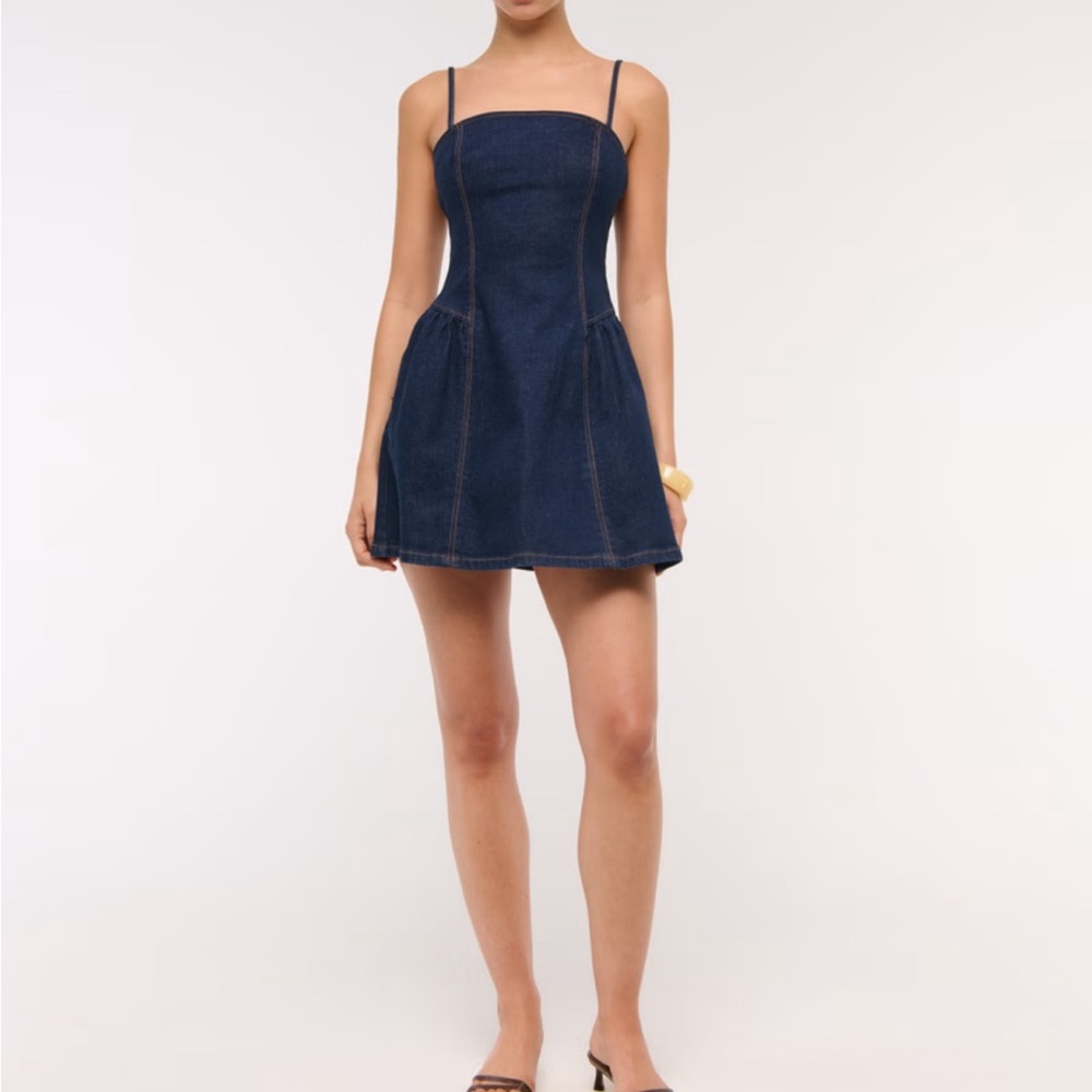 Abercrombie & Fitch Denim Dipped waist dress
